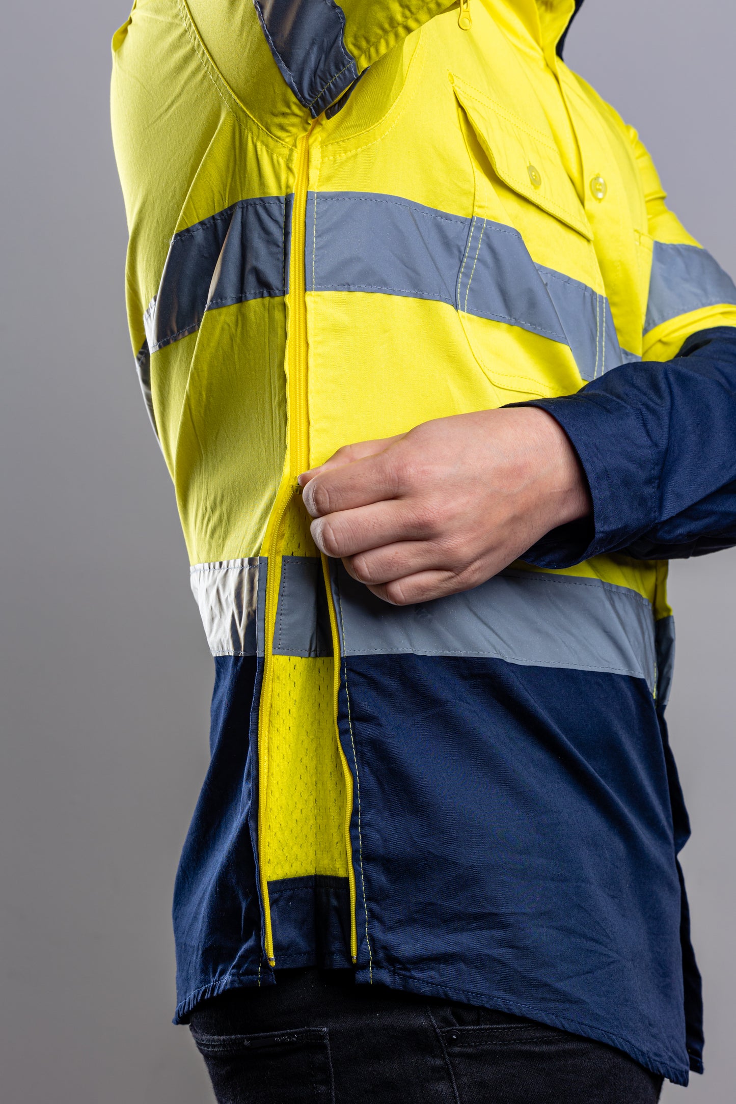 CoolBreeze Workwear Ladies Hi-Vis Shirt Yellow