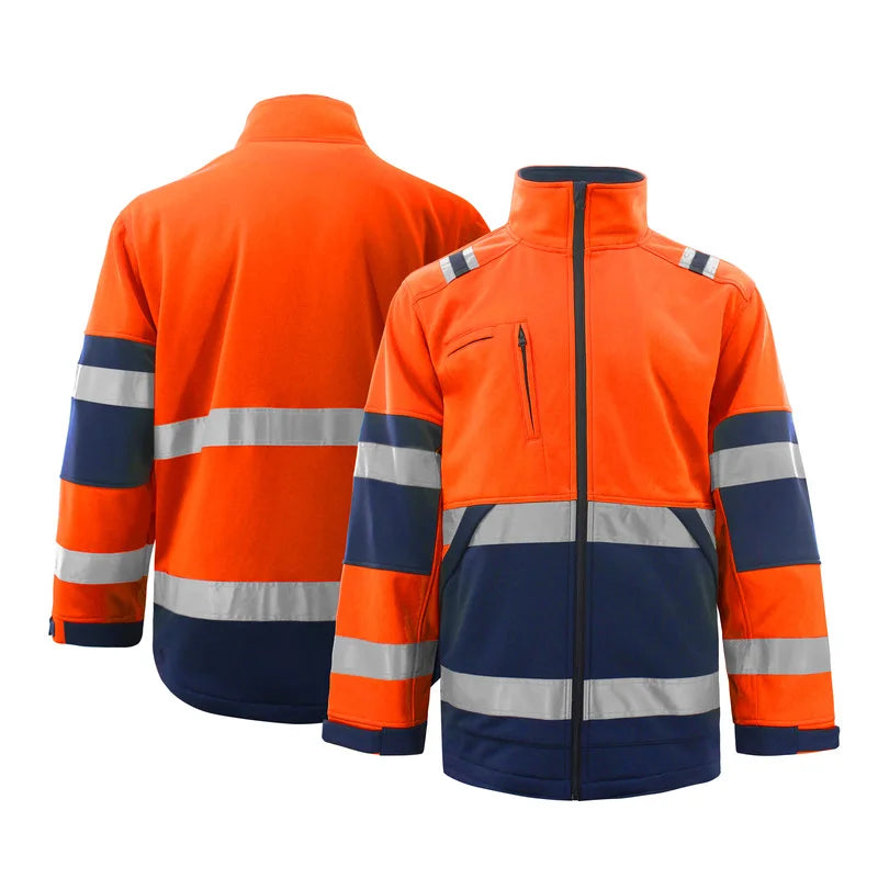 High Visibility Orange Reflective Fleece Jacket
