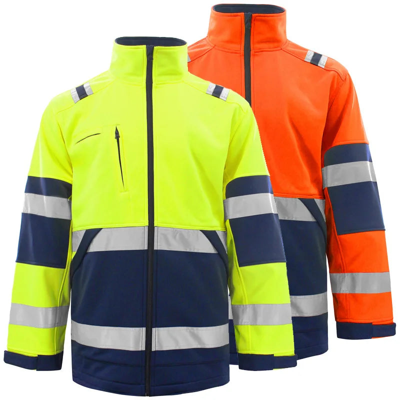 High Visibility Orange Reflective Fleece Jacket