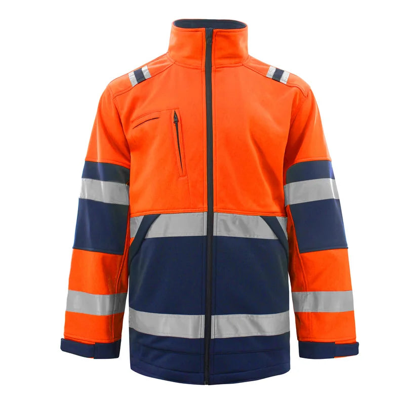High Visibility Orange Reflective Fleece Jacket