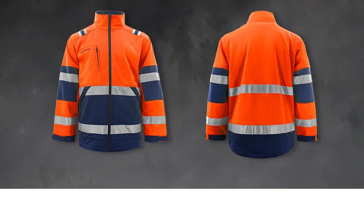 High Visibility Orange Reflective Fleece Jacket