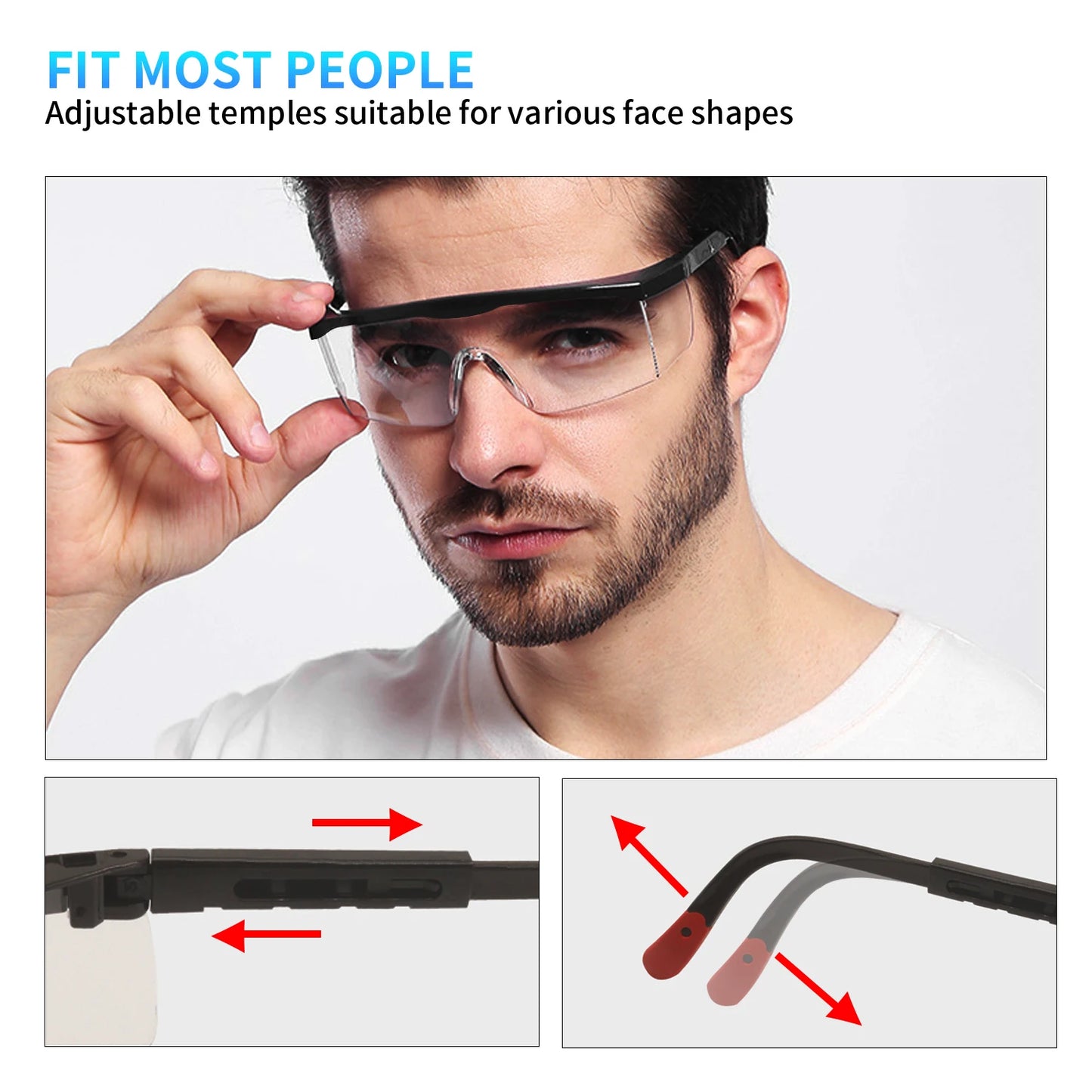 10Pcs Safety Eyewear UV400 Anti Fog Dust Safety Glasses