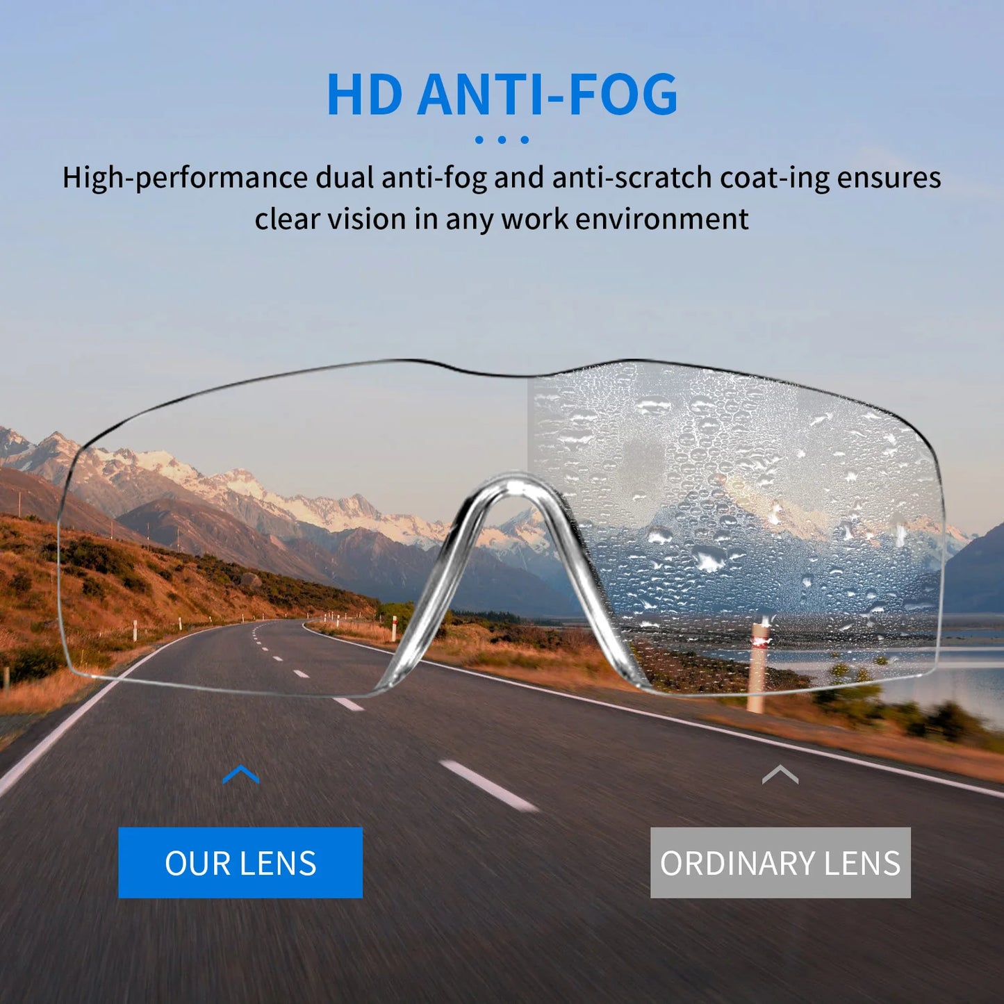 10Pcs Safety Eyewear UV400 Anti Fog Dust Safety Glasses