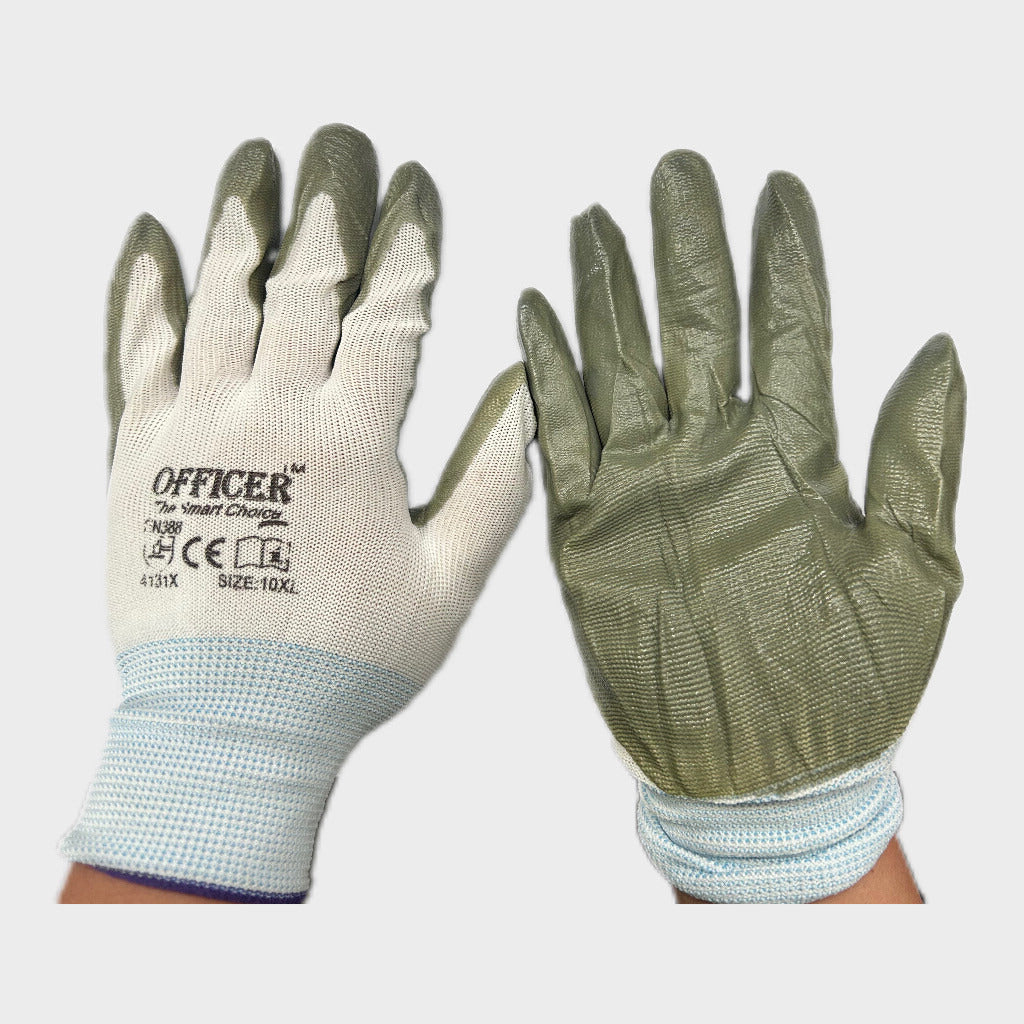 Officer Cotton Work Safety Gloves 12Pairs