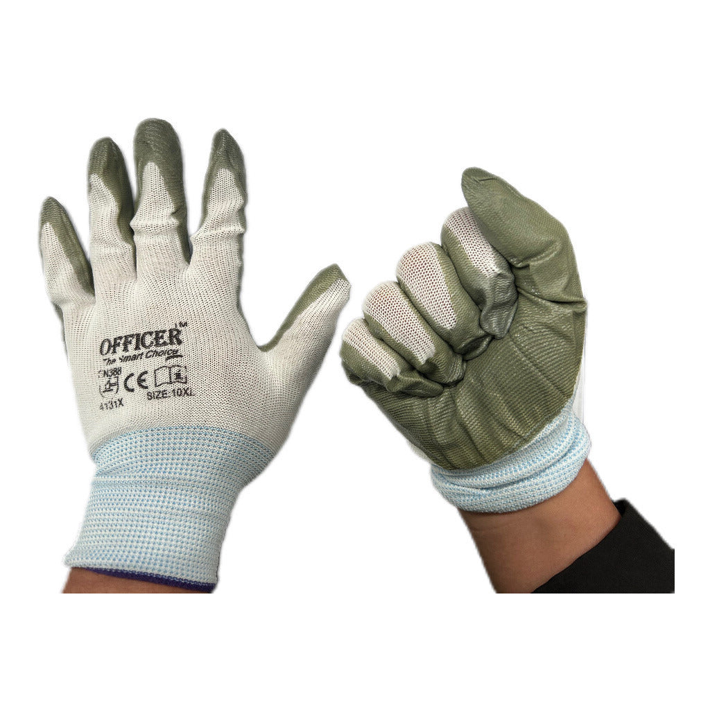 Officer Cotton Work Safety Gloves 12Pairs