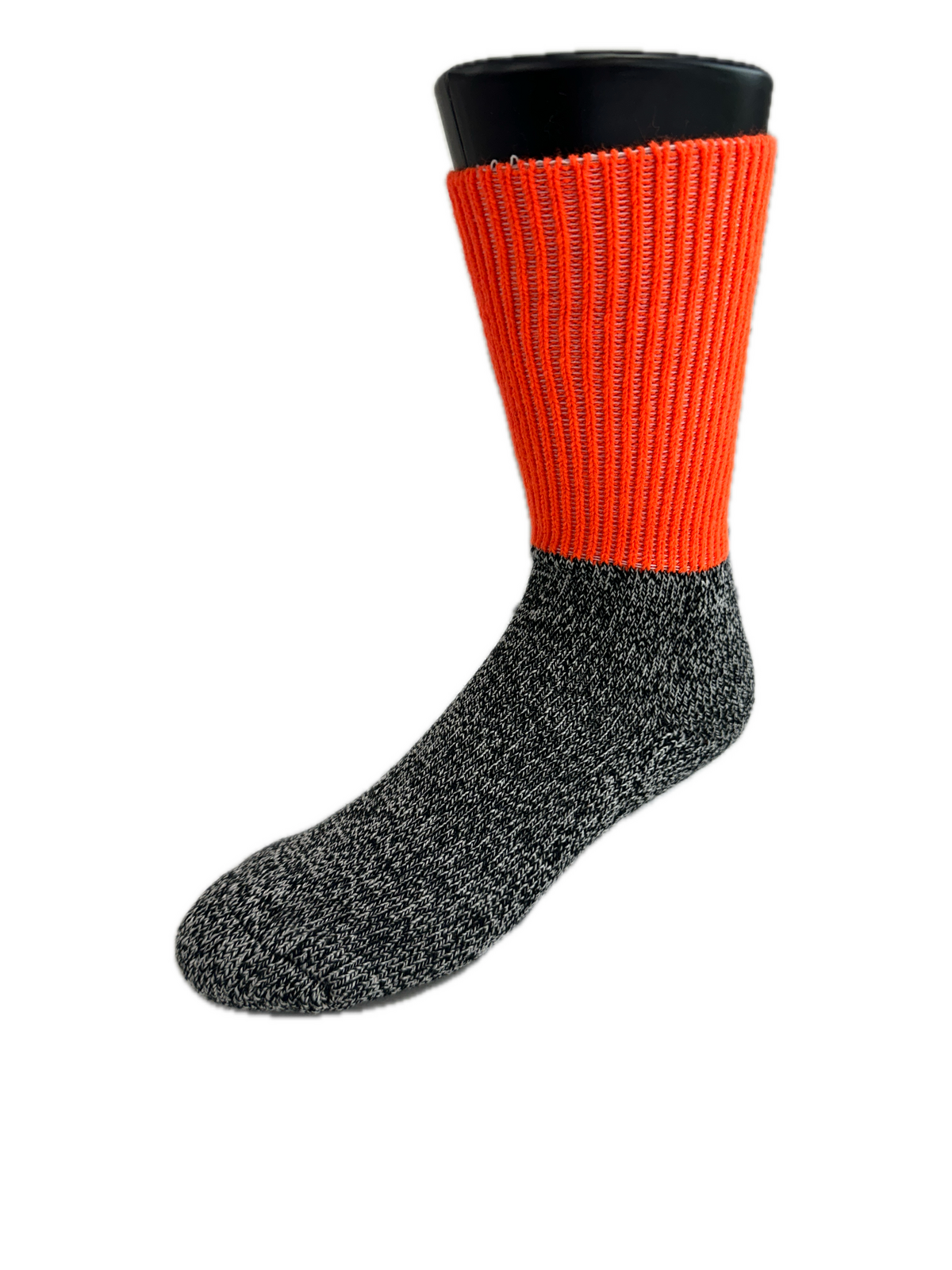1 Pair Wool Thermal HI VIS Work Socks - Orange - Size 6-11