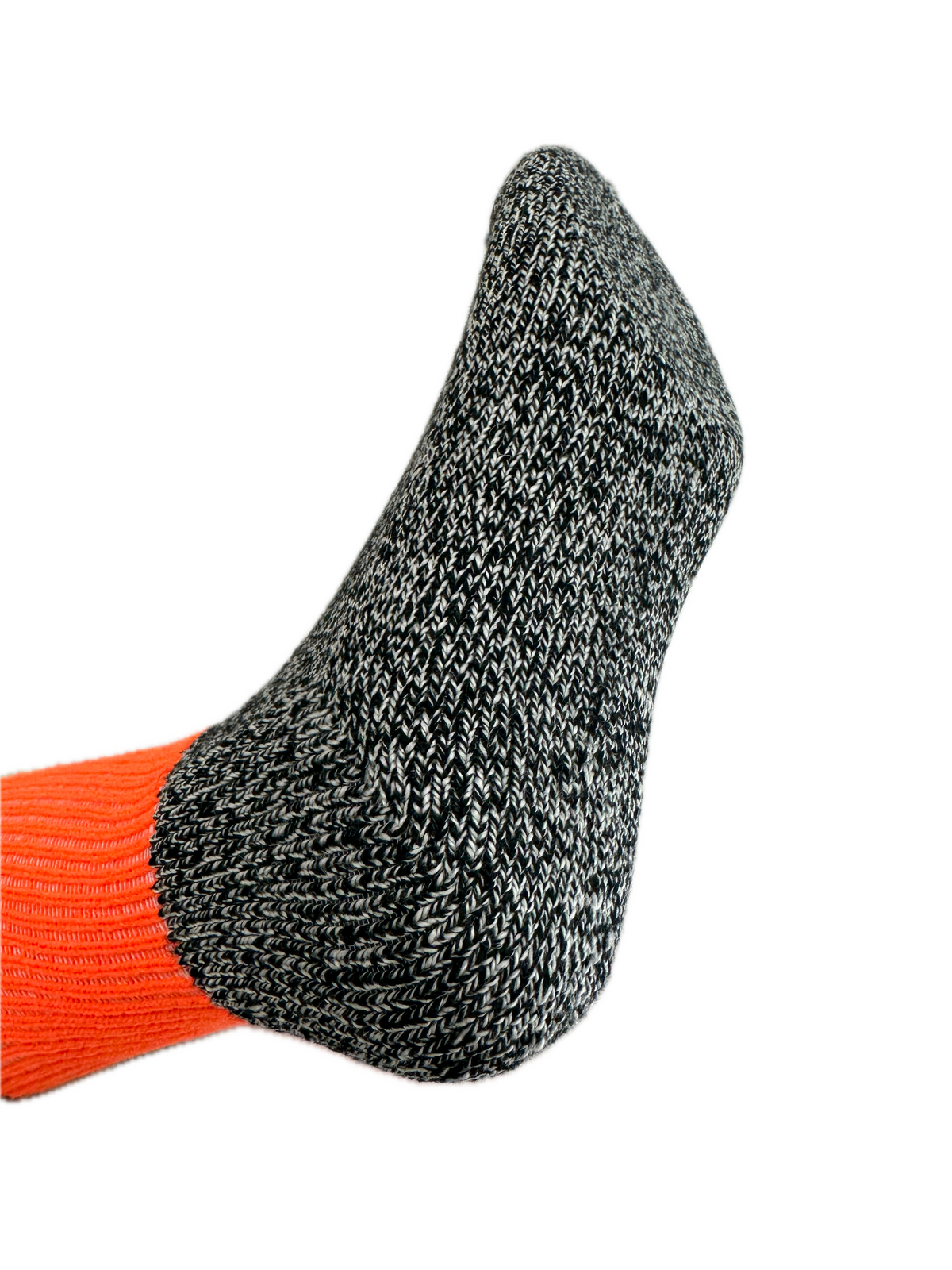 1 Pair Wool Thermal HI VIS Work Socks - Orange - Size 6-11