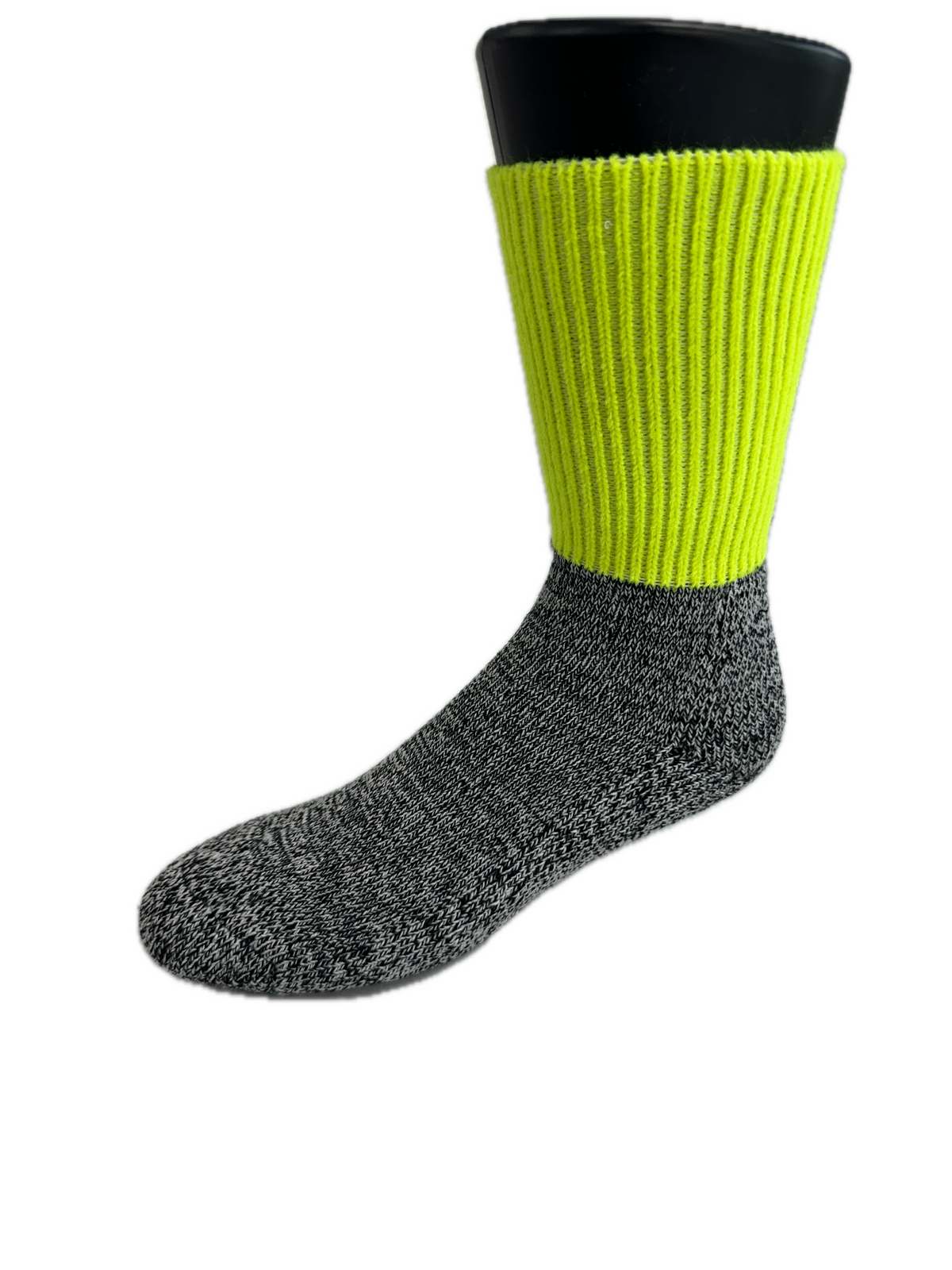 1 Pair Wool Thermal HI VIS Work Socks - Yellow - Size 6-11
