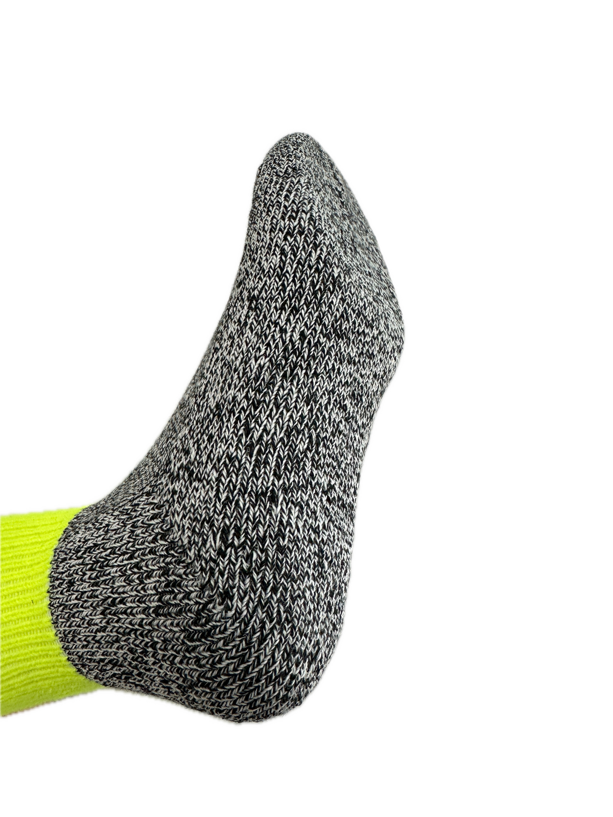 1 Pair Wool Thermal HI VIS Work Socks - Yellow - Size 6-11