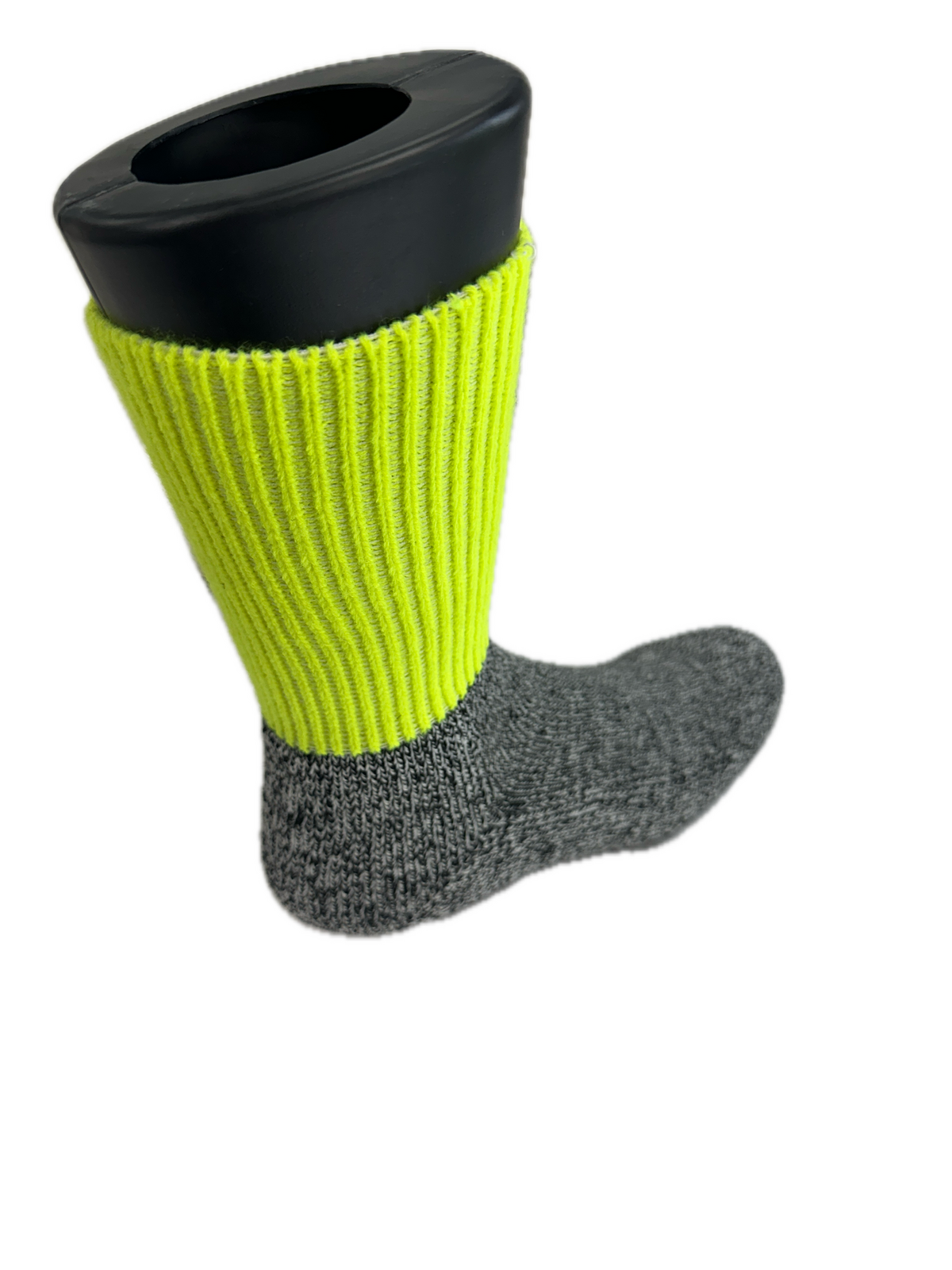 1 Pair Wool Thermal HI VIS Work Socks - Yellow - Size 6-11