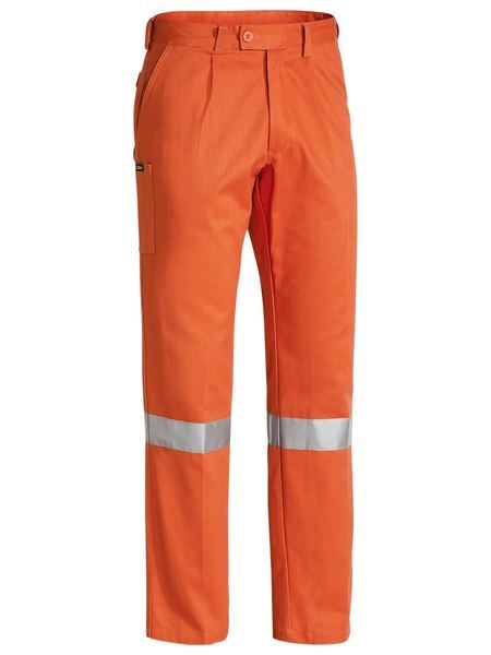 Bisley 3M Taped Work Pants - Orange - Size 82R