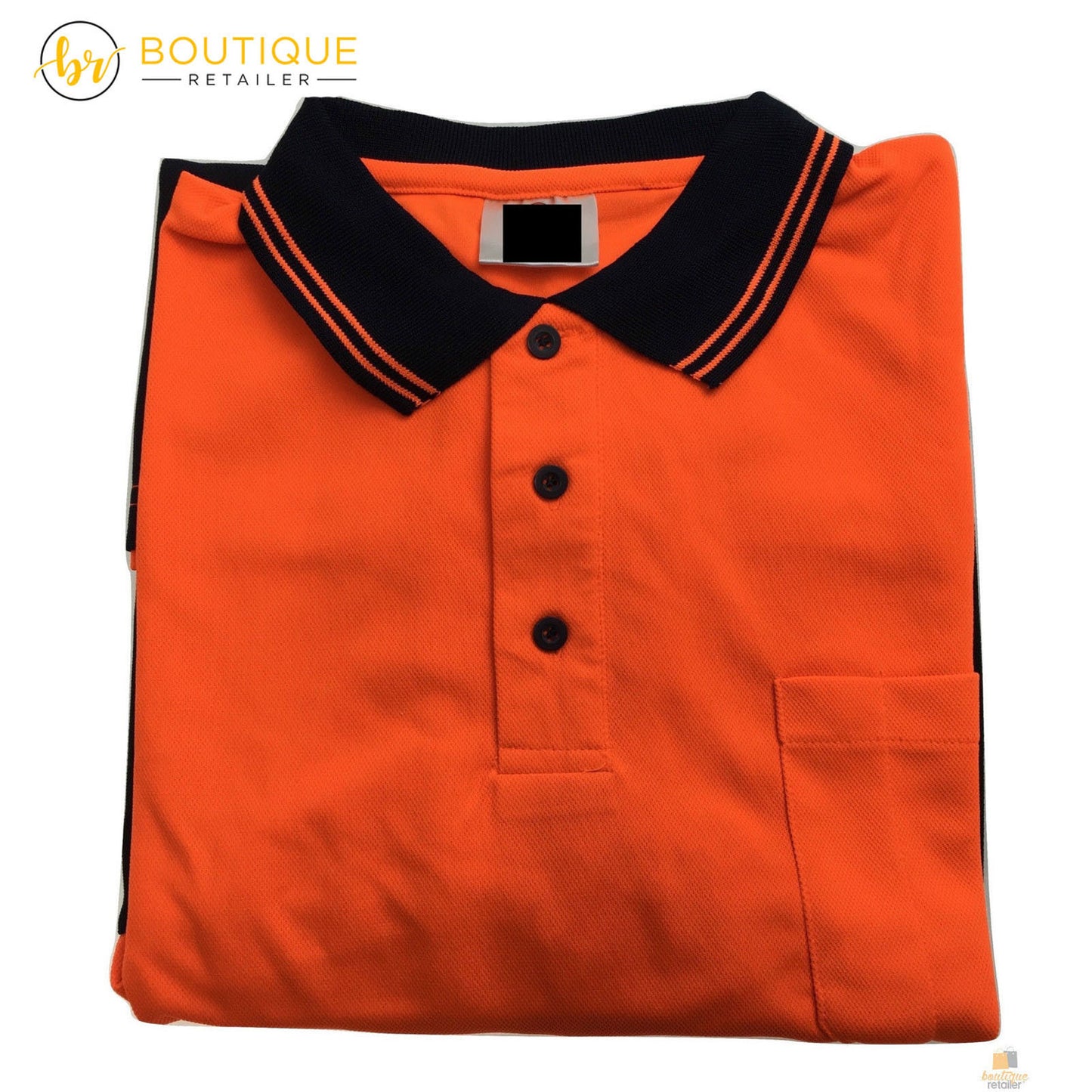 HI VIS LONG SLEEVE POLO SHIRT Top Safety Workwear Fluro Breathable Dry WB - Yellow - XXL