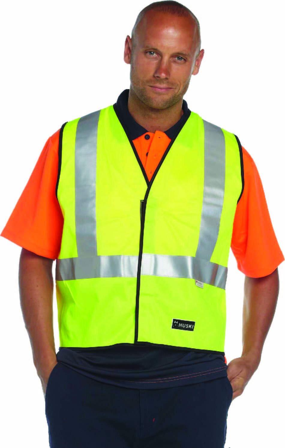 HUSKI Hi Vis Patrol Vest - Yellow - Size L - 3M Reflective Tape
