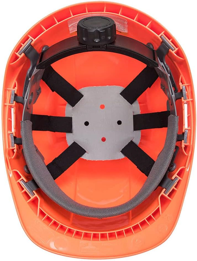 Portwest PS55 Mens Protective Endurance Construction Hard Hat Safety Helmet Orange