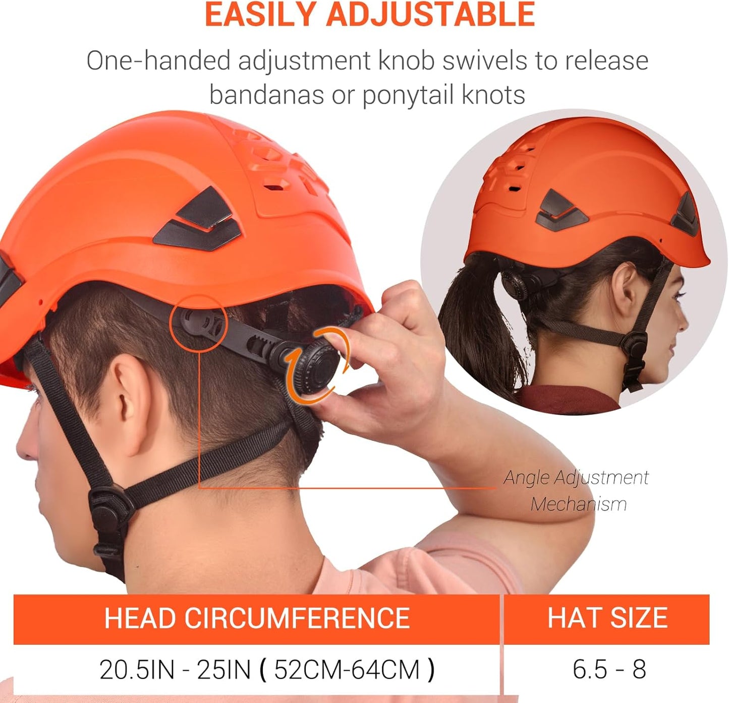 Safety Helmet Hard Hat for Men and Women, ANSI Z89.1 Approved Hardhats Ideal for Industrial & Construction,Vented