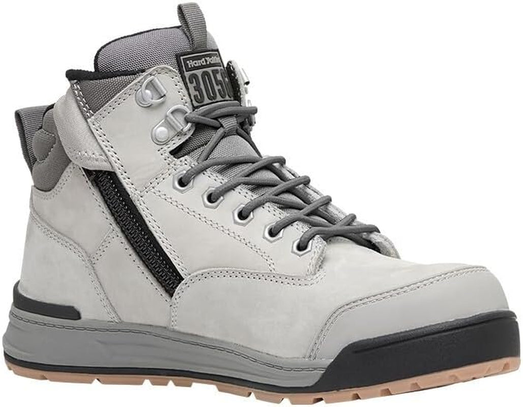 Men'S 3056 Lace-Up Side Zip Steel Toe Safety Boot