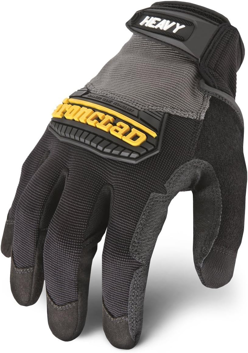 HUG-04-L Heavy Utility Gloves, Large, Black