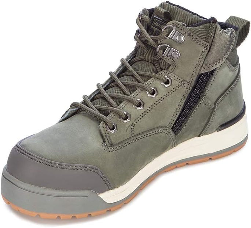 Men'S 3056 Lace-Up Side Zip Steel Toe Safety Boot