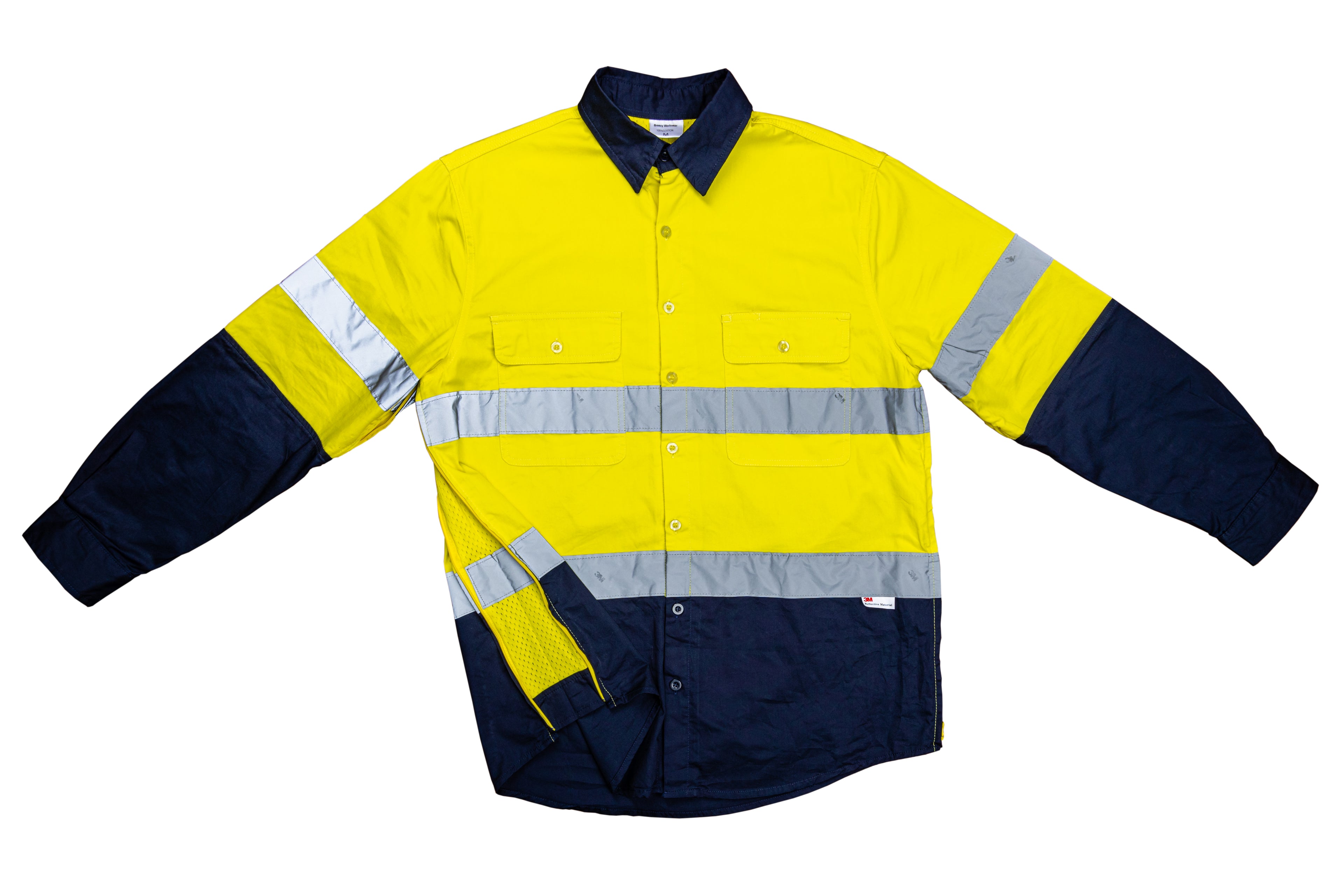 CoolBreeze Workwear Ladies Hi-Vis Shirt Yellow