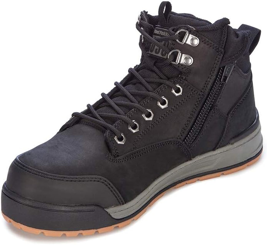 Men'S 3056 Lace-Up Side Zip Steel Toe Safety Boot