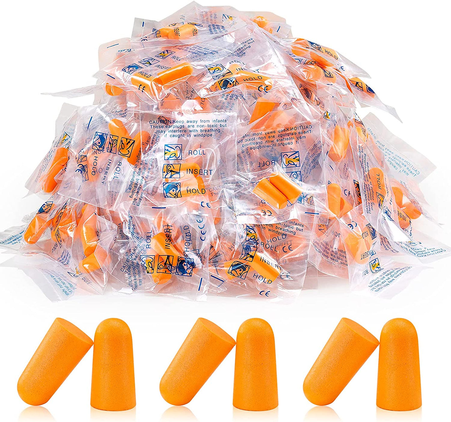 50 Pairs Earplugs for Noise Canceling Ear Plugs for Sleep Work Snoring Sound Canceling Blocking Construction Loud Noise Reducing Soft Foam Earplugs