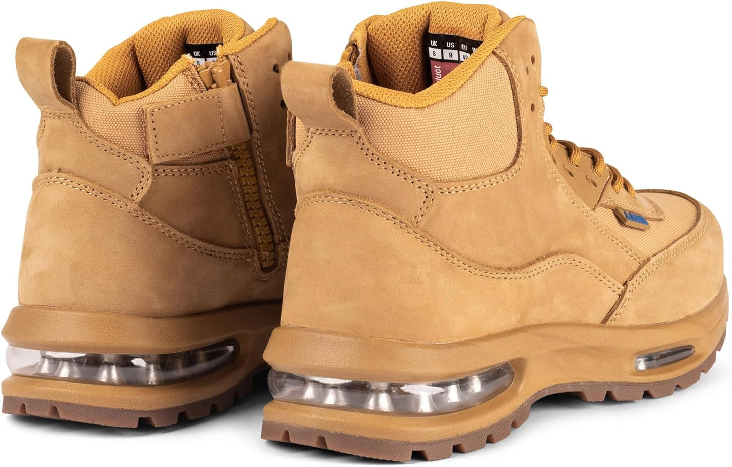 Flight Zip Side Safety Work Boots for Tradies - Premium Tasmanian Leather, Steel Toe Cap, and Innovative AIR Sole Cushioning | Orthopaedic Innersole, Lightweight, & Durable Safety Boots