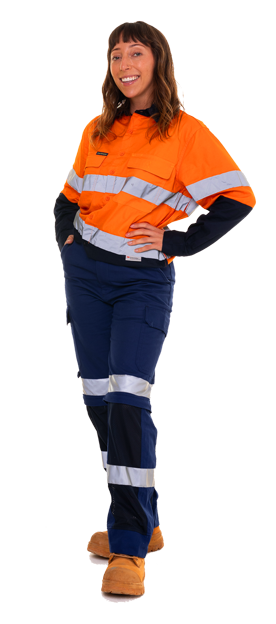 CoolBreeze Workwear Ladies Hi-Vis Shirt Orange